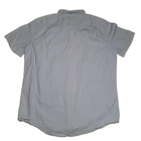 Michael Kors Men’s Classic Fit Short Sleeve Button Up Shirt Blue Size Medium - Picture 2 of 7